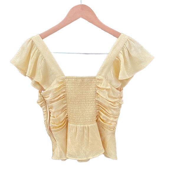 Ali & Jay Yellow Women's Small Cropped Top - Picture 2 of 6